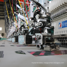 High speed six colors sequin embroidery machine